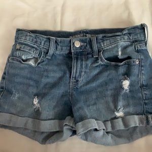 blue jean shorts